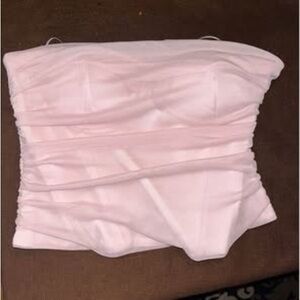 Elegant Pink Strapless Top